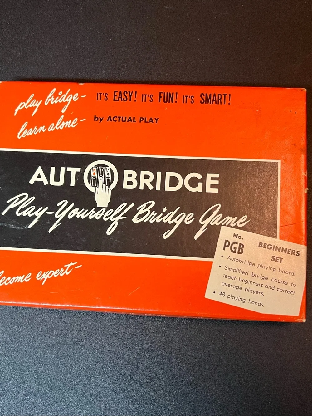 Vintage 1959 Auto Bridge Autobridge Play-Yourself Metal Card Game